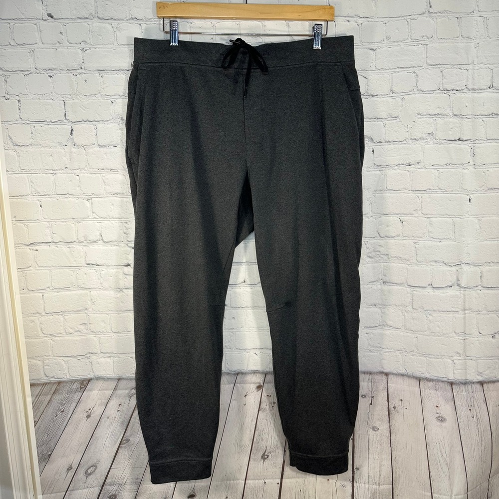Lululemon City Sweat Jogger Charcoal Grey Heather Wool Blend Pants Mens XXL